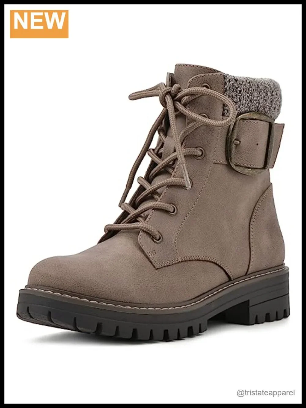 Block Heeled Lace-Up Ankle Bootie with Cushioned Insole